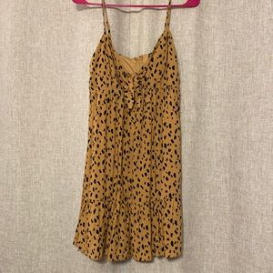 Leopard print mini dress
